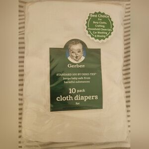 Gerber Cloth Diapers 10 Pack - White